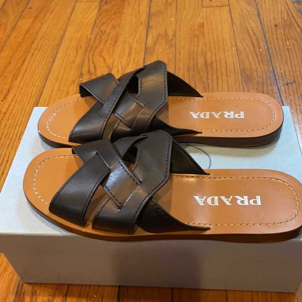 Womens Prada Black Sandals - Picture 2 of 10